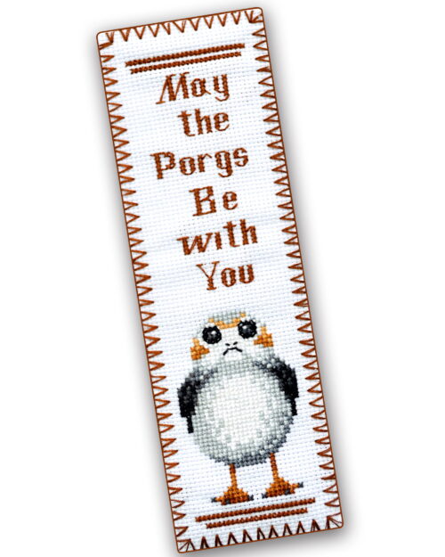 Counted Cross Stitch Kit of Bookmark "Star Wars: PORG"