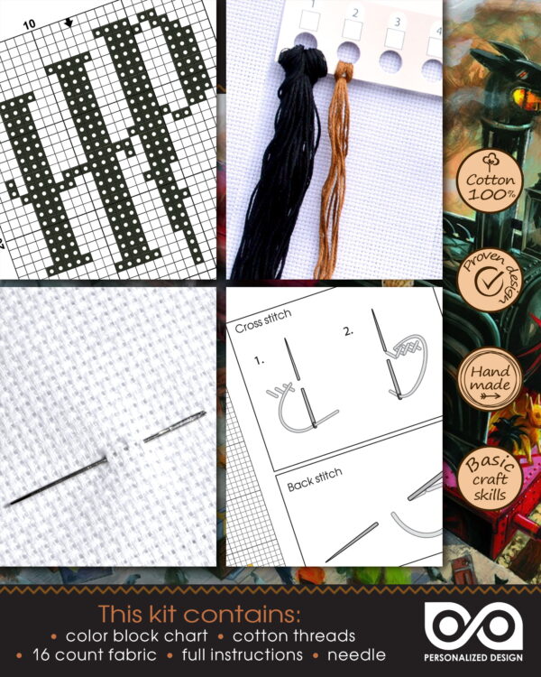 Cross Stitch Bookmark Kit "Harry Potter: Let's Go to Hogwarts"