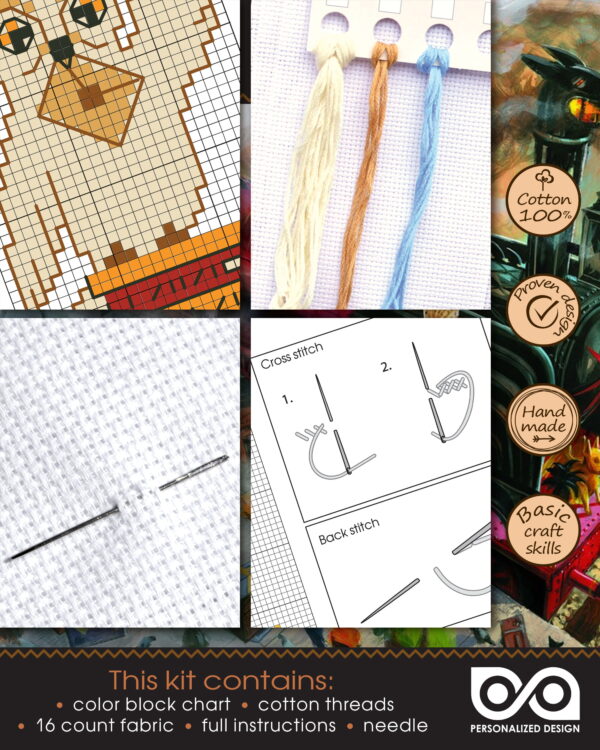 Counted Cross Stitch of Bookmark "Hedwig The Owl"