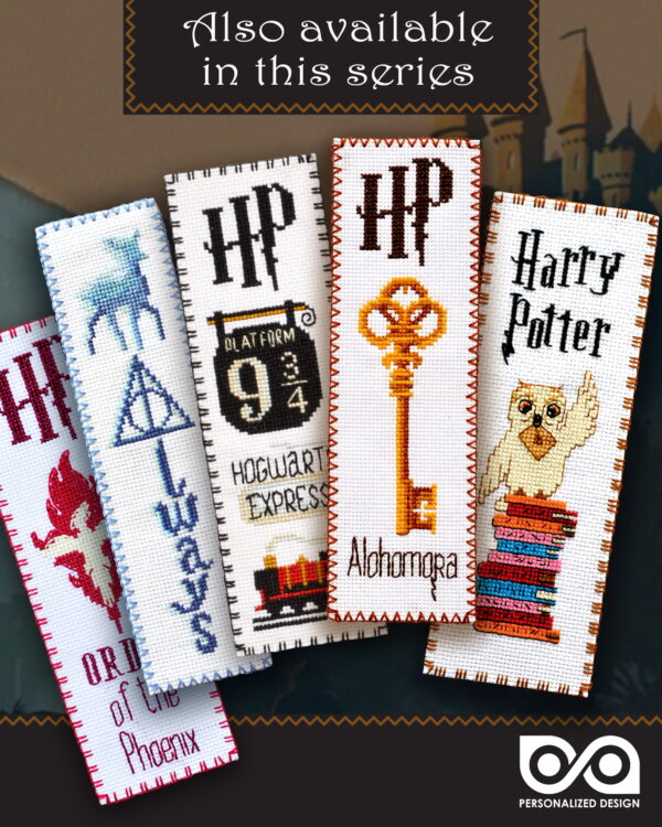 Counted Cross Stitch Kit of Bookmark "Harry Potter: Wingardium Leviosa"