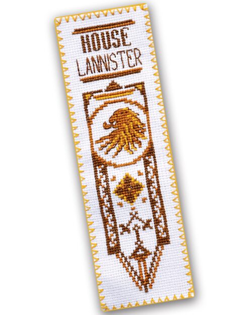 Counted Cross Stitch Kit of Bookmark  "Game of Thrones: House Lannister"