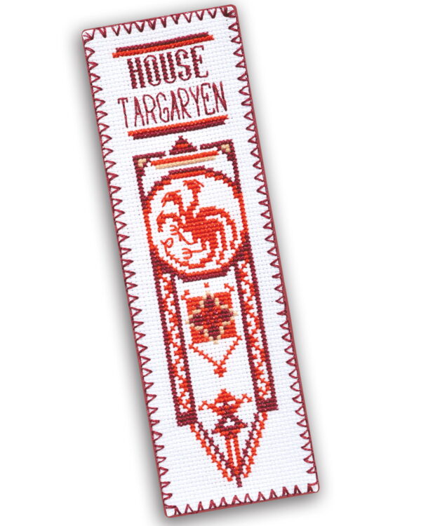 Counted Cross Stitch Kit of Bookmark "Game of Thrones: House Targaryen"