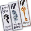 Cross Stitch Kits "Harry Potter Magic Spels and Charms" - Set of 3 DIY Embroidery Bookmarks: Alohomora, Expecto Patronum, Wingardium Leviosa