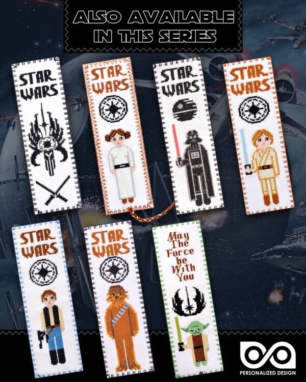 Counted Cross Stitch Kit of Bookmark "Star Wars: Princess Leia"