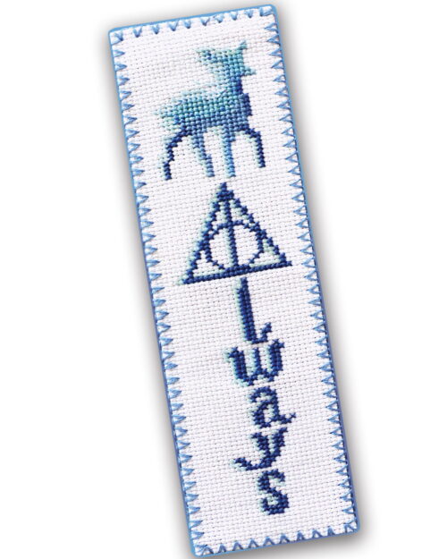Cross Stitch Kit for Beginners "Always" - Harry Potter Deathly Hallows DIY Embroidery Bookmark