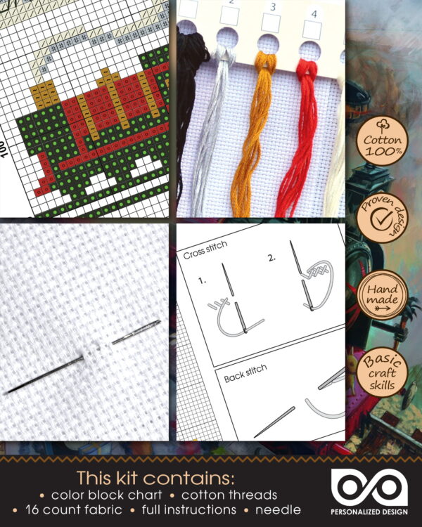 Bookmark Cross Stitch Kit "Hogwarts Express: Platform 9¾ King's Cross Station"