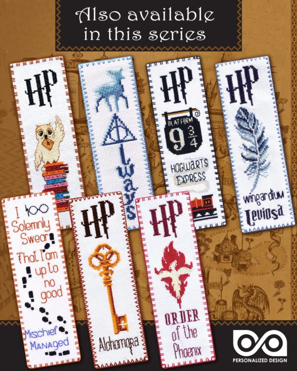 Cross Stitching Kit of Bookmark "Harry Potter: Alohomora"