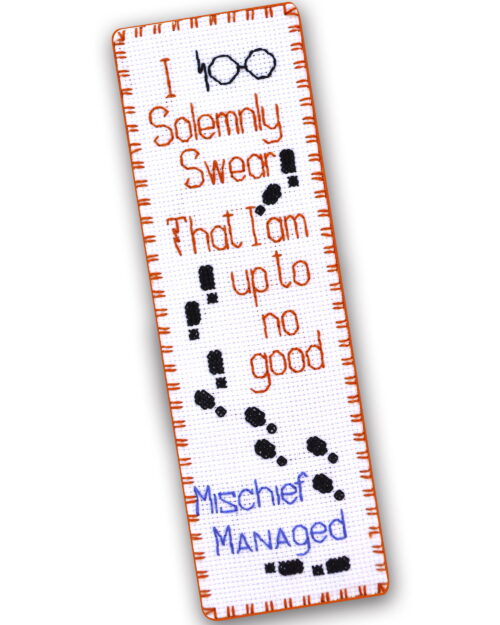 Cross Stitch Kit of Bookmark "Harry Potter: Mischief Managed - I Solemnly Swear That I Am Up to No Good"