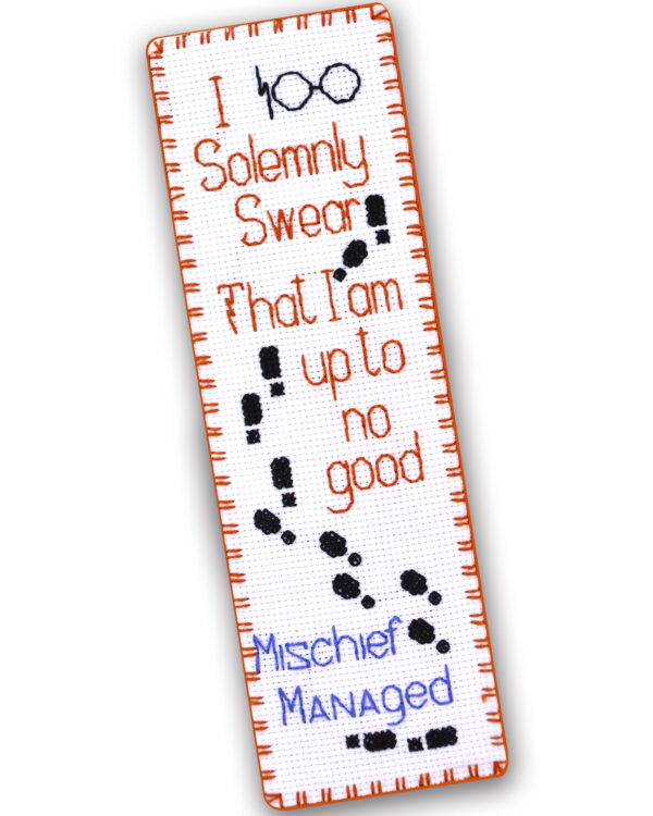 Cross Stitch Kit of Bookmark "Harry Potter: Mischief Managed - I Solemnly Swear That I Am Up to No Good"