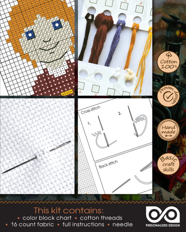 Cross Stitch Kit of Bookmark - Ron Weasley Quote "How About a Nice Book?"