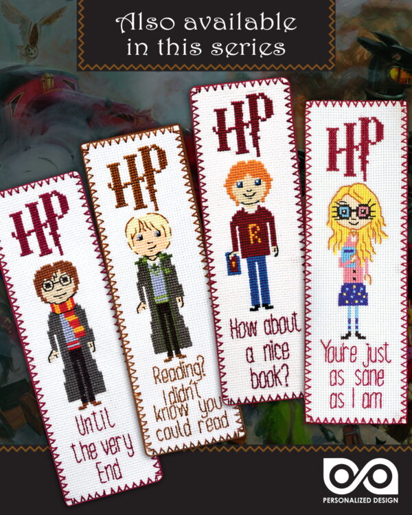 Cross Stitch Kit of Bookmark - Hermione Quote "Honestly Don't You Two Read?"