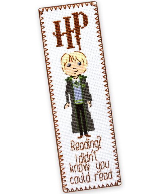 Cross Stitch Bookmark Kit - Draco's Quote "Reading? I Didn't Know You Could Read"
