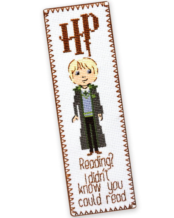 Cross Stitch Bookmark Kit - Draco's Quote "Reading? I Didn't Know You Could Read"
