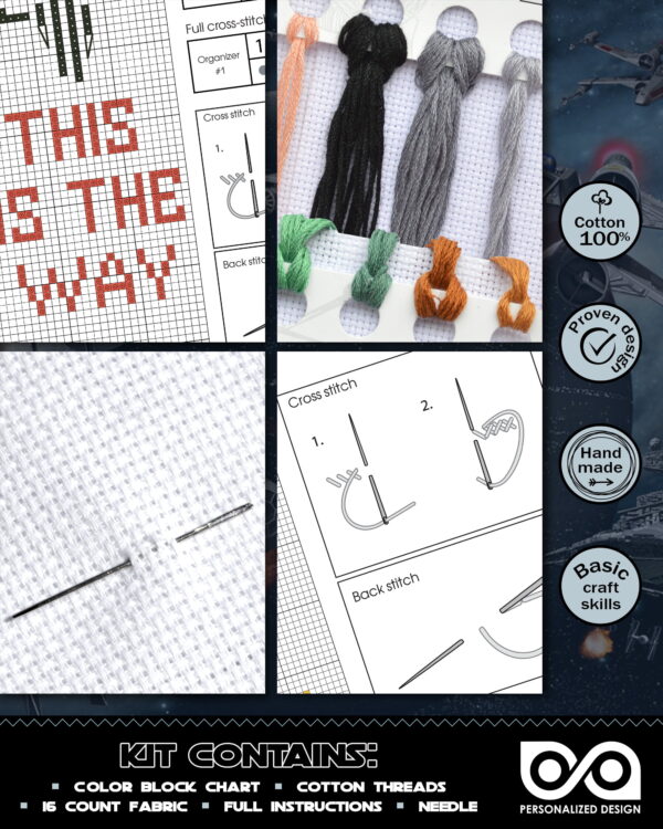 Star Wars Cross Stitch Kit of Bookmark "The Child: Baby Yoda"