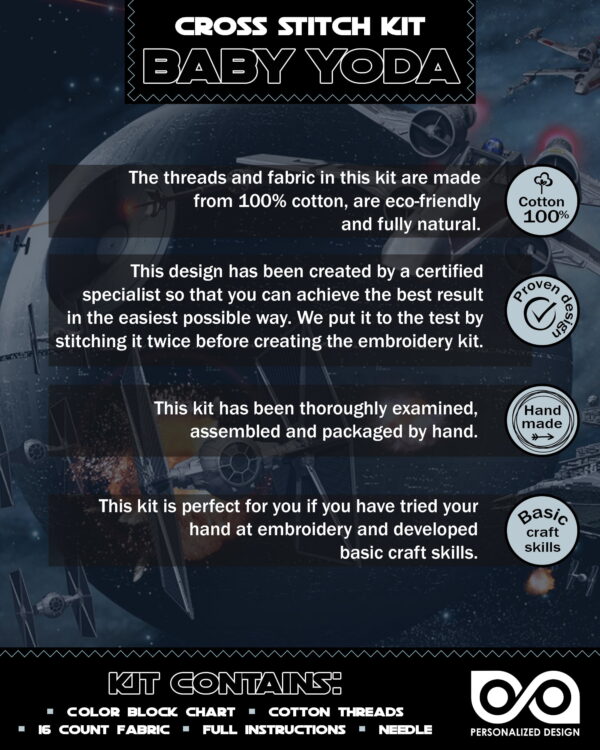 Star Wars Cross Stitch Kit of Bookmark "The Child: Baby Yoda"