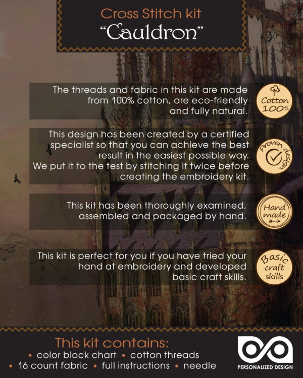 Counted Cross-Stitch Kit of Bookmark "Harry Potter: Cauldron"