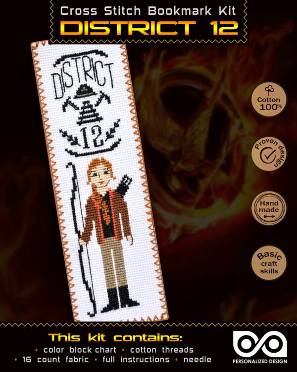 Counted Cross Stitch Bookmark Kit "The Hunger Games: District 12"