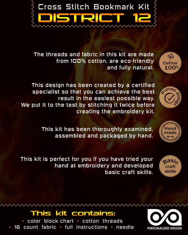 Counted Cross Stitch Bookmark Kit "The Hunger Games: District 12"