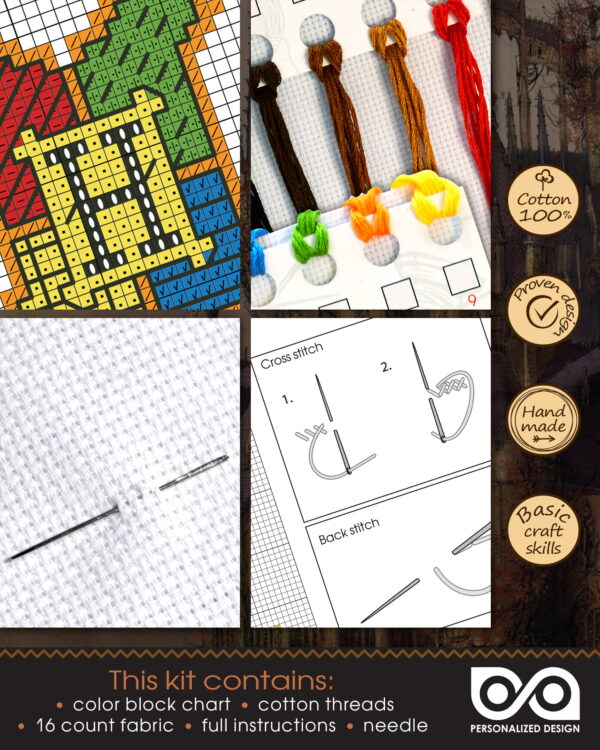 Cross-Stitch Kit of Bookmark "Harry Potter: Hogwarts Sorting Hat"