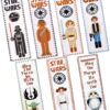 Cross Stitch Kits "Star Wars" - Set 7-in-1 - DIY Hand Embroidery Bookmarks with Patterns