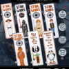 Cross Stitch Kits "Star Wars" - Set 7-in-1 - DIY Hand Embroidery Bookmarks with Patterns
