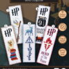 Counted Cross Stitch Kits "Harry Potter: Magical Creatures and Objects" - Set of 5 DIY Embroidery Bookmarks