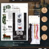 Counted Cross Stitch Kits "Harry Potter: Magical Creatures and Objects" - Set of 5 DIY Embroidery Bookmarks