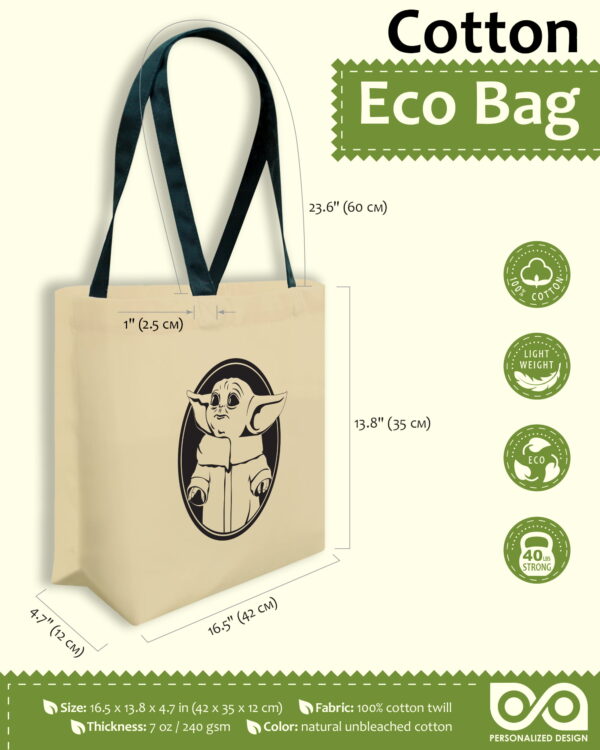 Star Wars Tote Bag 'Baby Yoda: The Child' - Mandalorian's Grogu Print