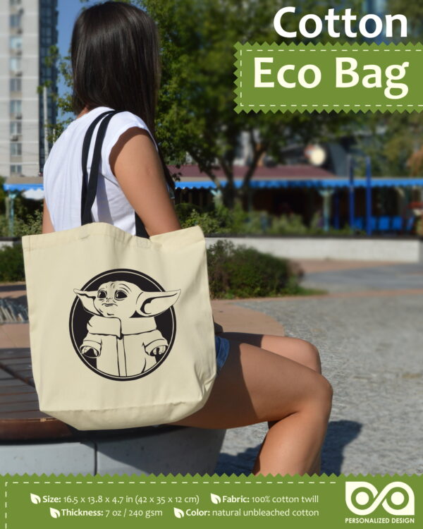 Star Wars Tote Bag 'Baby Yoda: The Child' - Mandalorian's Grogu Print