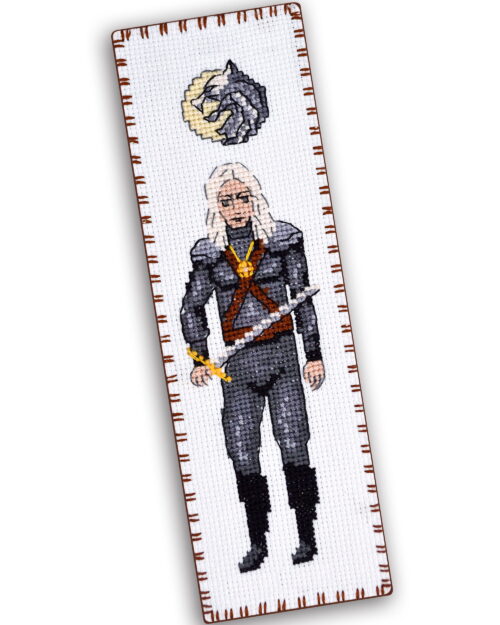 Counted Cross Stitch Kit of Bookmark "The Witcher: Geralt of Rivia"