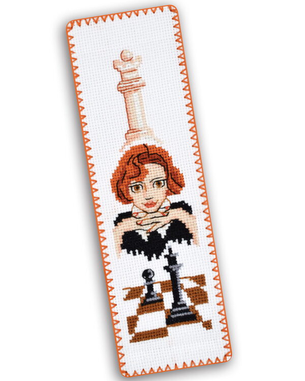 Counted Cross Stitch Kit of Bookmark "Queen's Gambit"