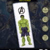 Counted Cross Stitch Kit of Bookmark "The Avengers: Hulk"