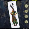 Counted Cross Stitch Kit of Bookmark "The Avengers: Loki"