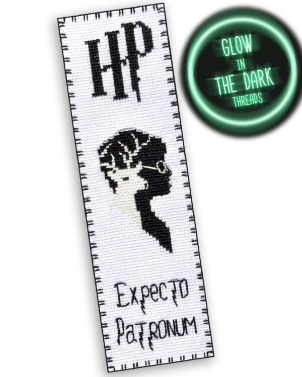 Cross Stitch Kit "Harry Potter: Expecto Patronum" - DIY Luminous Embroidery Bookmark