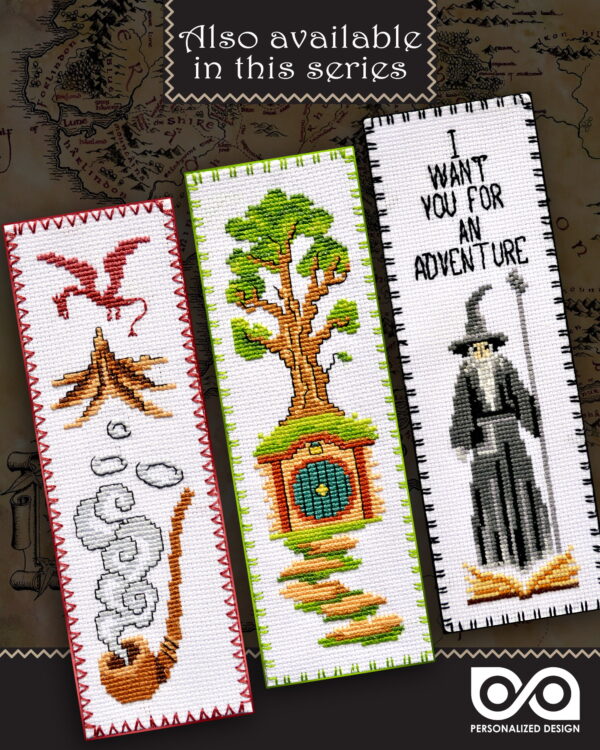 Counted Cross Stitch Kit of Bookmark "Lord of The Rings: Frodo Baggins"