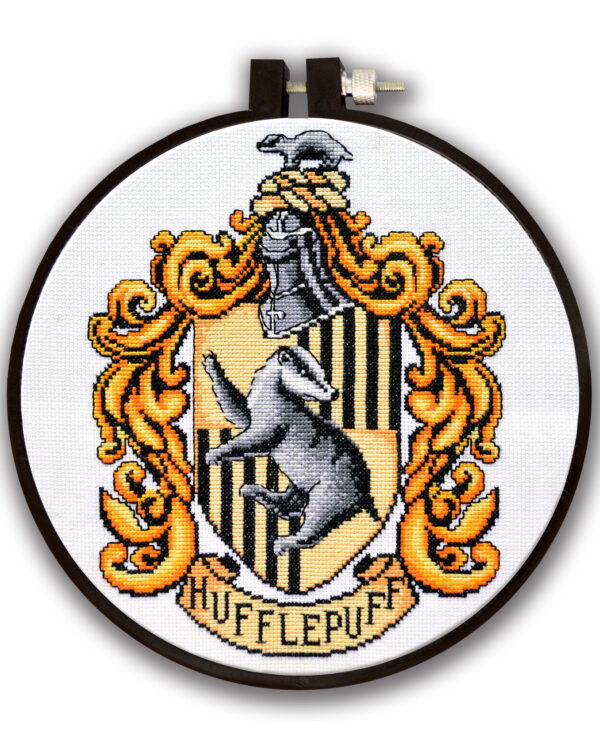 Counted Cross Stitch Kit "Hufflepuff Crest"