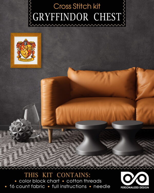 Counted Cross Stitch Kit "Griffindor Crest"