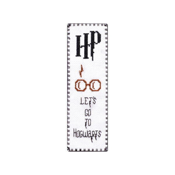 Free Counted Cross Stitch Pattern of Bookmark "Harry Potter: Let's Go to Hogwarts" - Download in PDF