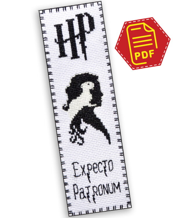 Counted Cross Stitch Pattern of Bookmark "Harry Potter: Hermione Patronus" - Download in PDF SK2-64
