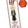Counted Cross Stitch Pattern of Bookmark "Draco Malfoy Quote: Reading? I didn't know you could read" - Download in PDF