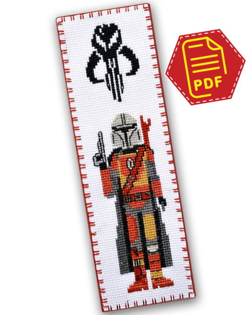 mandalorian cross stitch pattern