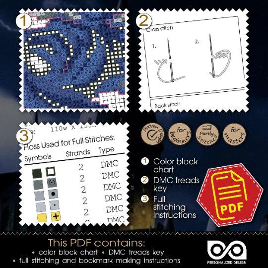 Counted Cross Stitch Pattern "Ravenclaw Crest" - Download in PDF