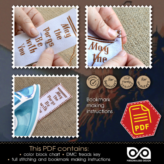 Set of 5 Bookmark Cross Stitch Patterns "Harry Potter: Magical Creatures and Objects" - Download in PDF