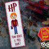 Counted Cross Stitch Pattern of Bookmark "Ron Weasley Quote: How about a nice book?" - Download in PDF