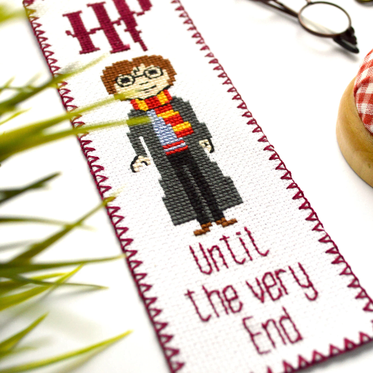 Counted Cross Stitch Pattern of Bookmark "Harry Potter Quote: Until the very End" - Download in PDF