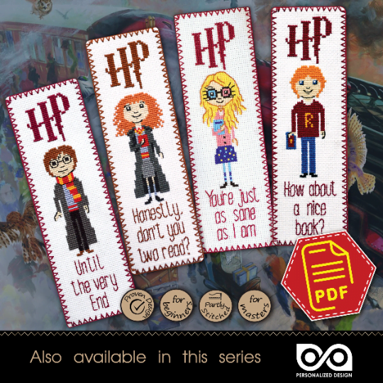 Counted Cross Stitch Pattern of Bookmark "Draco Malfoy Quote: Reading? I didn't know you could read" - Download in PDF