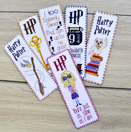 Counted Cross Stitch Pattern of Bookmark "Luna Lovegood Quote: You're just as sane as I am" - Download in PDF