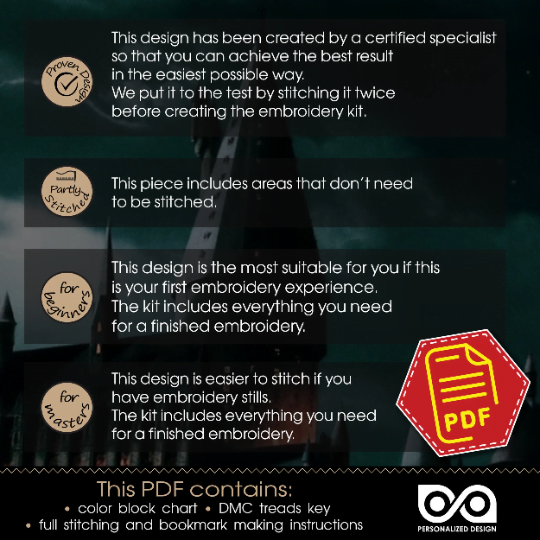 Counted Cross Stitch Pattern "Slytherin Crest" - Download in PDF