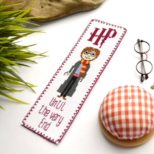 Counted Cross Stitch Pattern of Bookmark "Harry Potter Quote: Until the very End" - Download in PDF