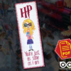 Counted Cross Stitch Pattern of Bookmark "Luna Lovegood Quote: You're just as sane as I am" - Download in PDF